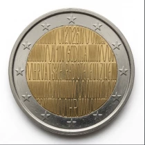 Kroatien 2 Euro Commemorative Coin. UNC 2026 - 100 years of Croatian radio and television