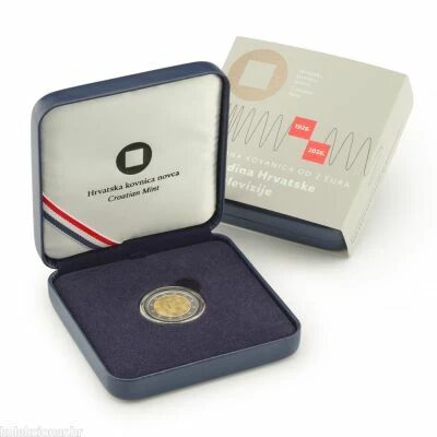 Kroatien 2 Euro Commemorative Coin. UNC 2026 - 100 years of Croatian radio and television