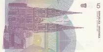 Kroatien 5 Dinara 1991 R. Boskovic - Cathedral of Zagreb