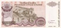 Kroatien 50 000 000 000 Dinara - Armoiries - Forteresse de Knin  - 1993 - S&eacute;rie A
