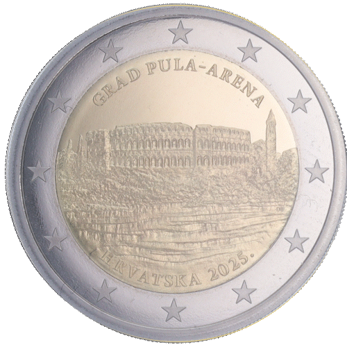 Kroatien Croatia Pula Arena - 2 Euro Commemorative. BE 2025