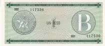 Kuba 1 Peso - Arms - 1985 - Serial HE - P.FX6