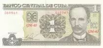 Kuba 1 Peso - J. Marti - F. Castro - 2016 - GM-40 Series - P.128