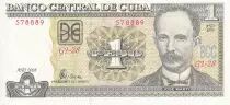Kuba 1 Peso - J. Marti - F. Castro 1959 - 2008 - UNC - P.121