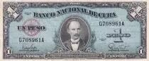 Kuba 1 Peso  -Jos� Marti - Coat of arms - 1960 - VF+ - P.77b
