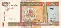 Kuba 1 Peso Convertible - Monument - Coat of Arms - 1994 - P.FX37