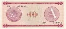 Kuba 10 Pesos - Arms - 1985 - Serial AD - P.FX4