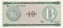 Kuba 10 Pesos - Arms - 1985 - Serial HA - P.FX8