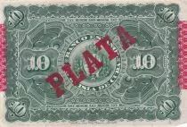 Kuba 10 Pesos - Harvesting sugar cane Overprint PLATA - 1896