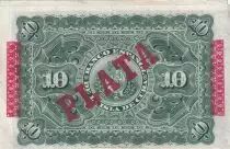 Kuba 10 Pesos - Harvesting sugar cane Overprint PLATA - 1896
