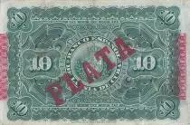 Kuba 10 Pesos Harvesting sugar cane Overprint PLATA