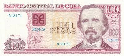 Kuba 100 Pesos - Carlos Manuel de C�spedes - 2024 - Series AQA-28