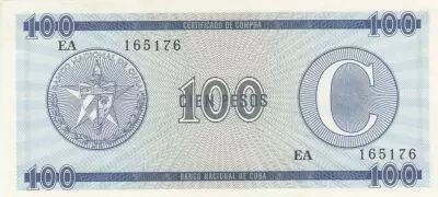 Kuba 100 Pesos - Certificado de compra - Serial C