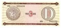 Kuba 3 Pesos - Arms - 1985 - Serial FD - P.FX33