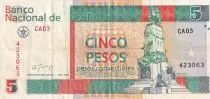 Kuba 5 Pesos Convertible - Monument - Coat of Arms - 1994 - VF+ - P.FX39
