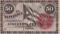 Kuba 50 Centavos - Flag - 1869 - P.54