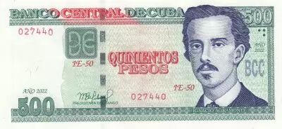 Kuba 500 Pesos - Ignacio Agramonte- 2022