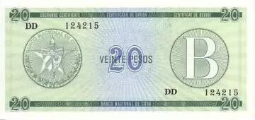 Kuba FX.9 20 Pesos, Serie B - Real Fuerza