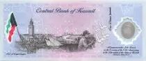 Kuwait 1 Dinar, Soldier with flag - 10 years of freedom - 2001 Polymer