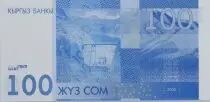 Kyrgyzstan 100 Som - Toktogul - Teniyri Mountains - 2009 - Serial CD