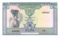 Lao  10 Kip - Laotian -  Stylized figures - 1962 - Serial Y.8 - UNC - P.10b