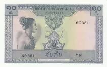 Lao  10 Kip - Nang Sang Vane - 1962 - Series Y8
