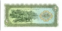 Lao  5 Kip, Shop, Logging elephants, Forestry - P.26 r