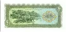 Lao  5 Kip, Shop, Logging elephants, Forestry - P.26 r