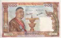 Laos 100 Kip - S. Vong - Woman - 1957 - Serial C.12 - P.6