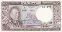 Laos 100 Kip Rey Savang Vatthana - Carreta - Firma 6 - 1974