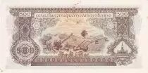 Laos 500 Kip - Travailleurs armés - Soldats - ND (1968) - Série DZ - P.24