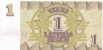 Latvia 1 rouble - Symmetrical design - 1992 - Serial AB
