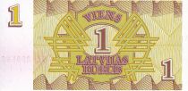 Latvia 1 Rubli - 1992 - Série KA - P.35