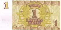 Latvia 1 rublis - Symmetrical design - 1992 - Serial DK
