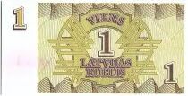 Latvia 1 rublis, Symmetrical design - 1992 - P.35