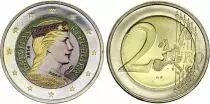 Latvia 2 Euros - Latvian woman - Colorised - 2014