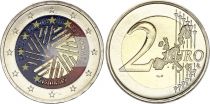 Latvia 2 Euros - Presidence of the EU - Colorised - 2015
