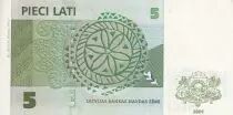 Latvia 5 Lati - Oak tree - 2001 - Serial A-N - P.49