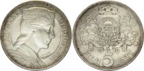 Latvia 5 Lati Milda - 1929 Silver