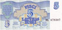 Latvia 5 Rublei - 1992 - P.37