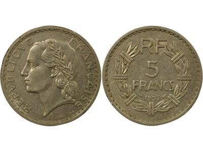 Lavrillier - 5 Francs, Nickel - 1937 (1939) Paris