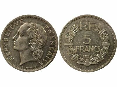 Lavrillier - 5 Francs, Nickel - 1938 Paris