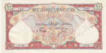 Lebanon 10 Livres 1945 - Bank of Syria and Lebanon - Specimen - P.50s