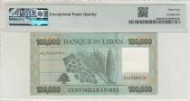 Lebanon 100,000 Pounds - Geometric Patterns - Fruit - 2023 - Series E - PMG 65 EPQ