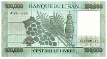 Lebanon 100000 Pounds - Geometric design - Fruits - 2022 - Serial E.06 - New