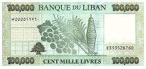 Lebanon 100000 Pounds - Geometric design - Fruits - 2023 - Serial E.5555 - New