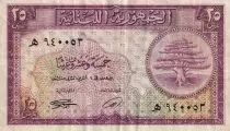 Lebanon 25 Piastres - Cedar - Lion - 1948 - P.42