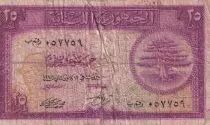 Lebanon 25 Piastres - Cedar - Lion - 1948 - P.42