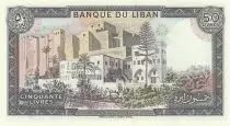 Lebanon 50 Pounds - Temple of Bacchus - 1988
