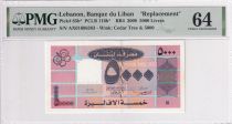 Lebanon 5000 Livres - Pink - Remplacement - 2008